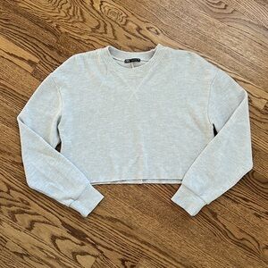 Zara Cream Ribbed Knit Sweater